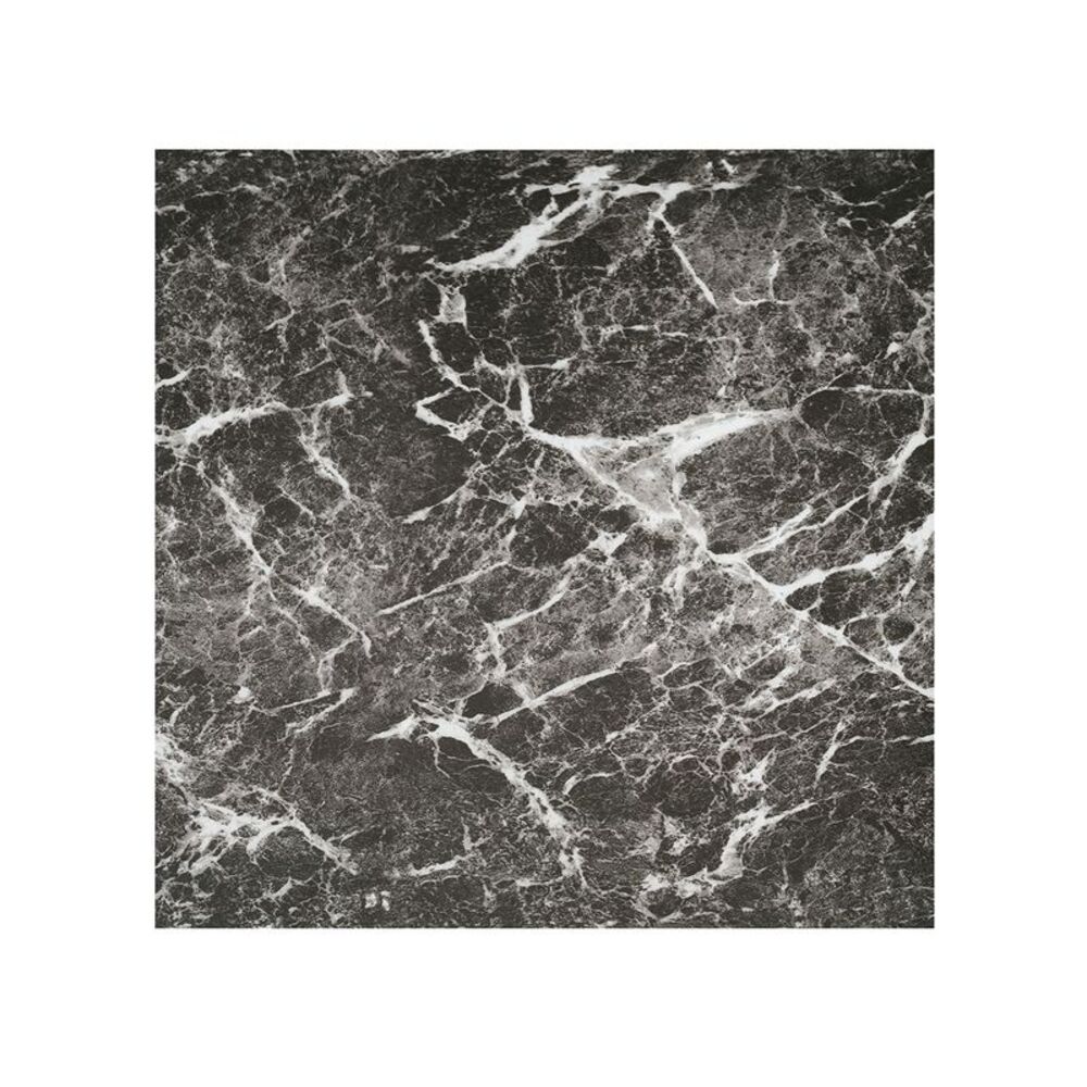 Smoke Marble Black Vinyl Floor Tiles 20 PCs Self Adhesive Flooring - Actual Size